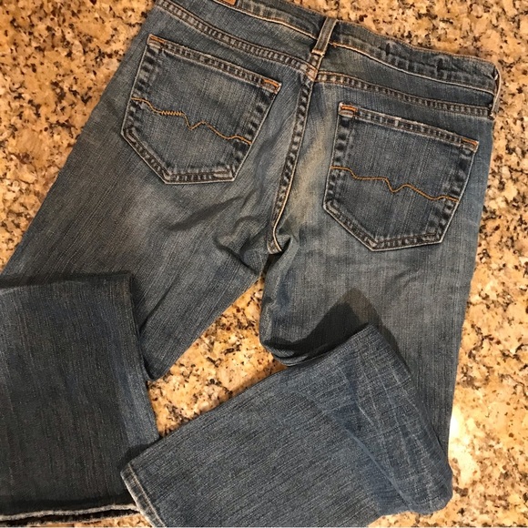 ▪️VINTAGE Red Engine Cropped Jeans - Picture 2 of 14